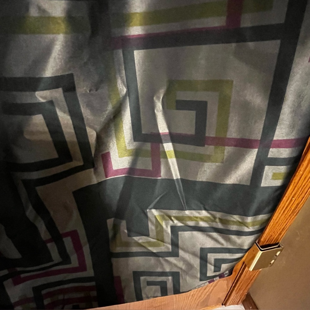 Akris Punto Women's Sleeveless Gray/Blk Graphic Geometrical Dress Size 14 Modern - Picture 5 of 10